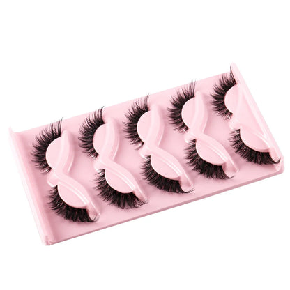 5 Pairs Cat Eye Lashes Faux